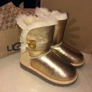 Authentic Girls UGGs - size 10 GOLD Brand New!